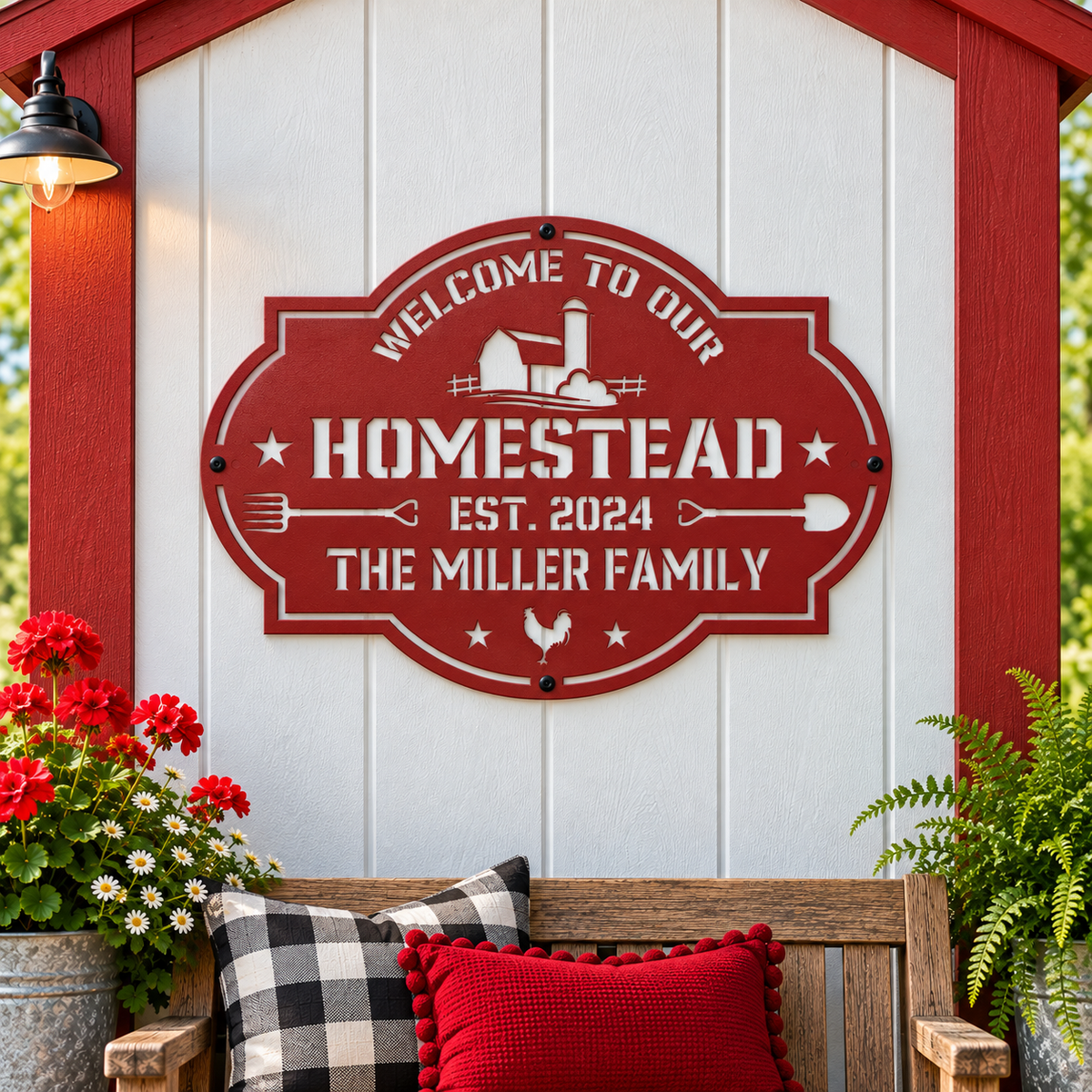 Homestead - Metal Farm Sign