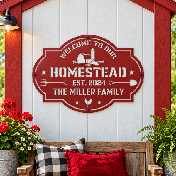 Homestead - Metal Farm Sign