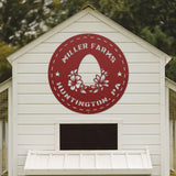 White building with a red 'Miller Farms' logo on the side