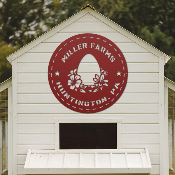 White building with a red 'Miller Farms' logo on the side
