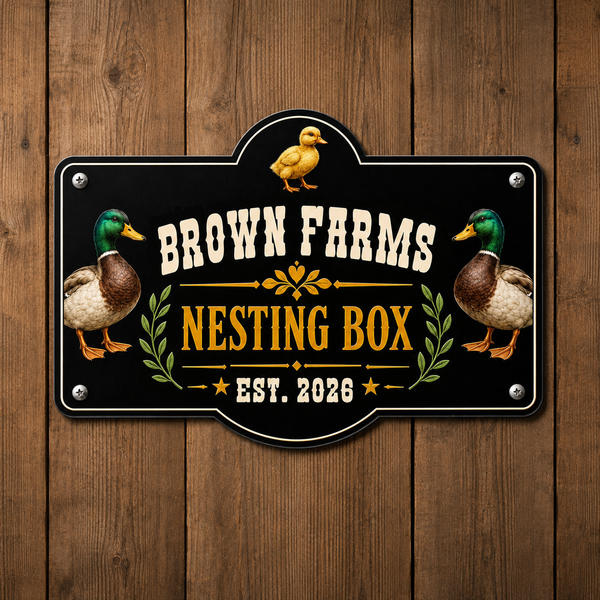 Duck Nesting Box - Multicolor Duck Coop Sign