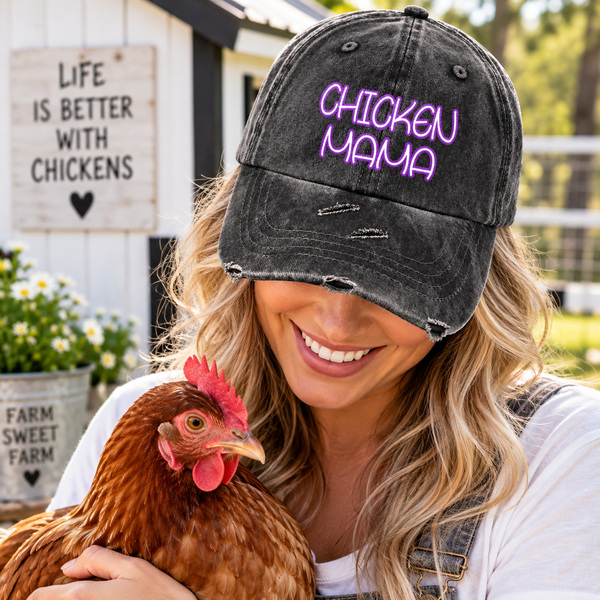 Chicken Mama - Distressed Hat