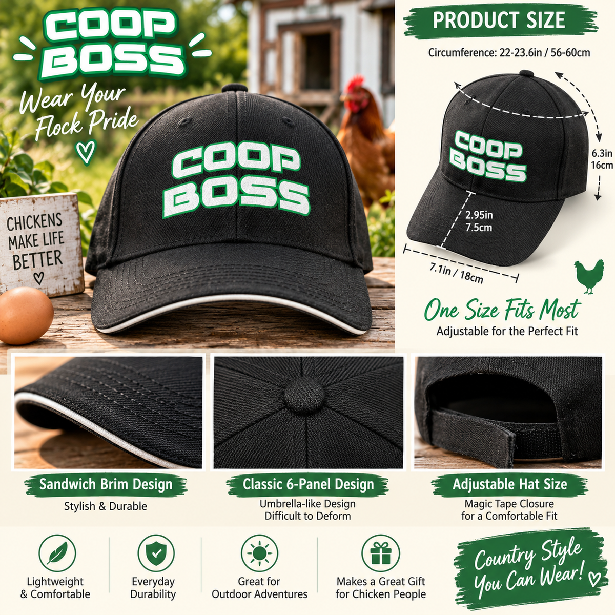 Coop Boss - Sandwich Peak Hat