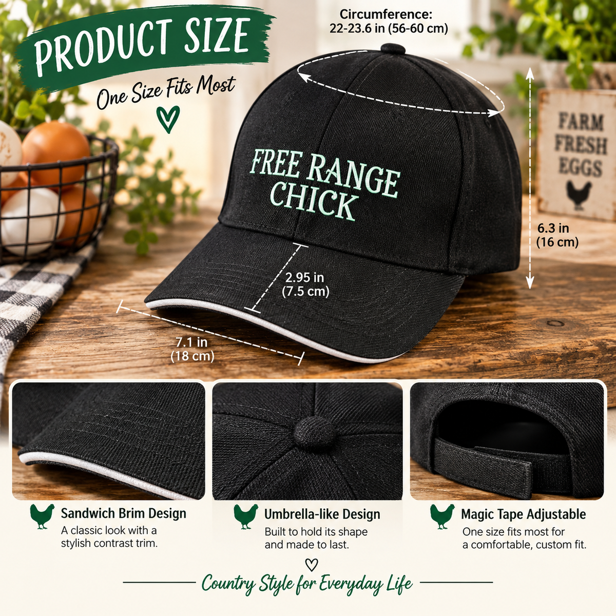Free Range Chick - Sandwich Peak Hat