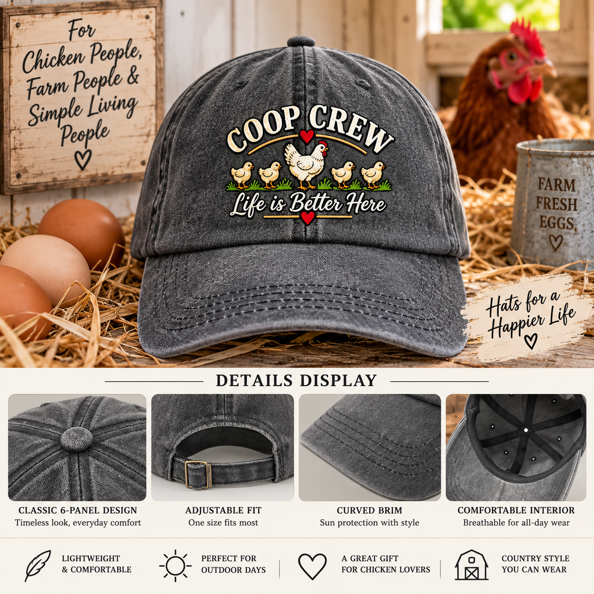 Coop Crew - Vintage Washed Hot