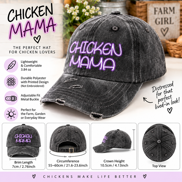 Chicken Mama - Distressed Hat