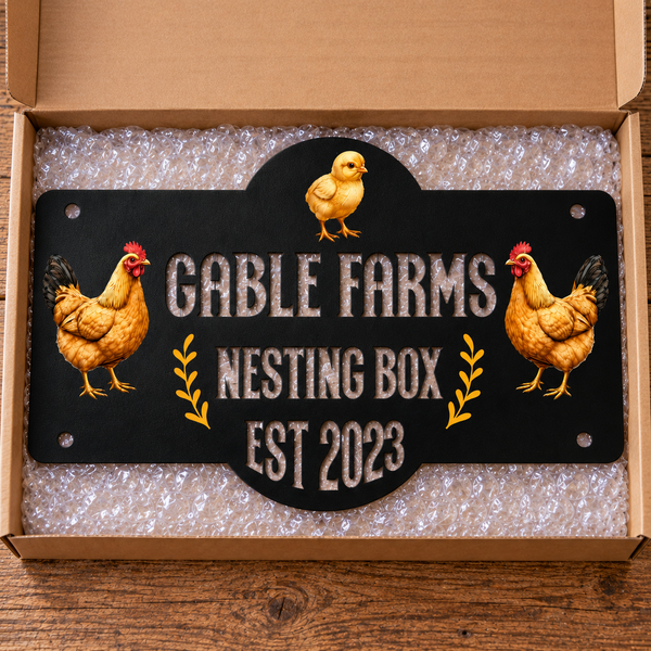 The Nesting Box - Multicolor Chicken Coop Sign