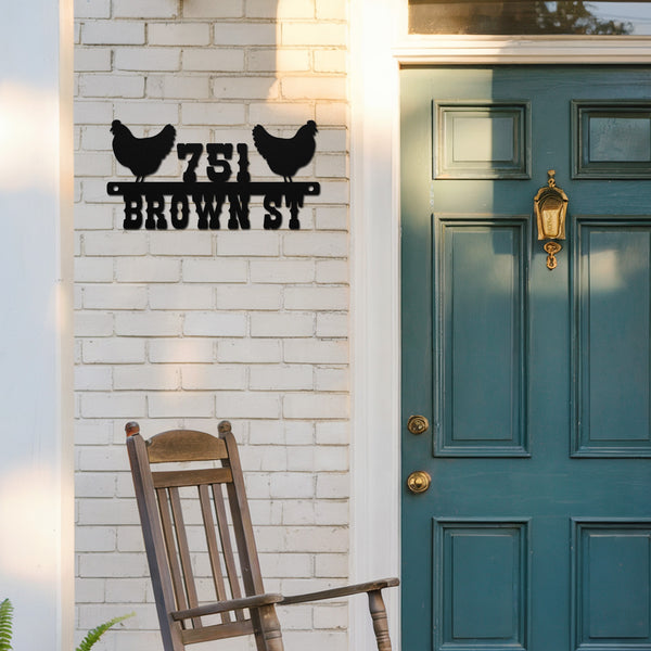 Chicken House Address Sign
