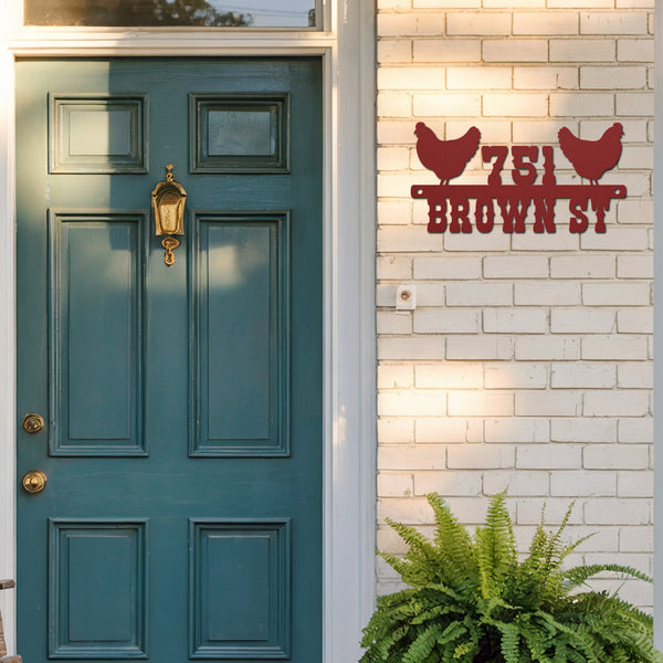 Chicken House Address Sign
