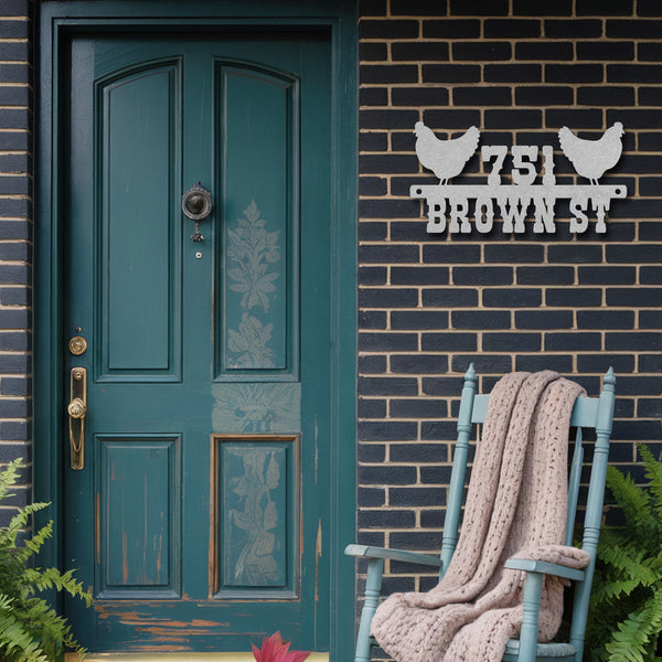 Chicken House Address Sign