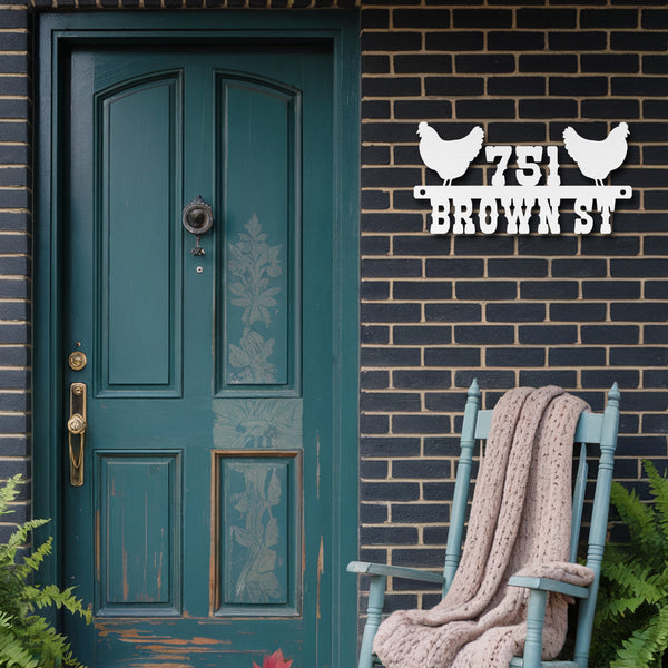 Chicken House Address Sign