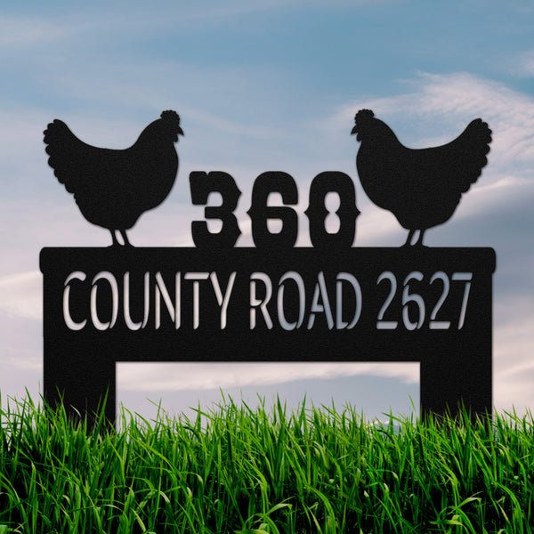 Chicken Yard Address Sign
