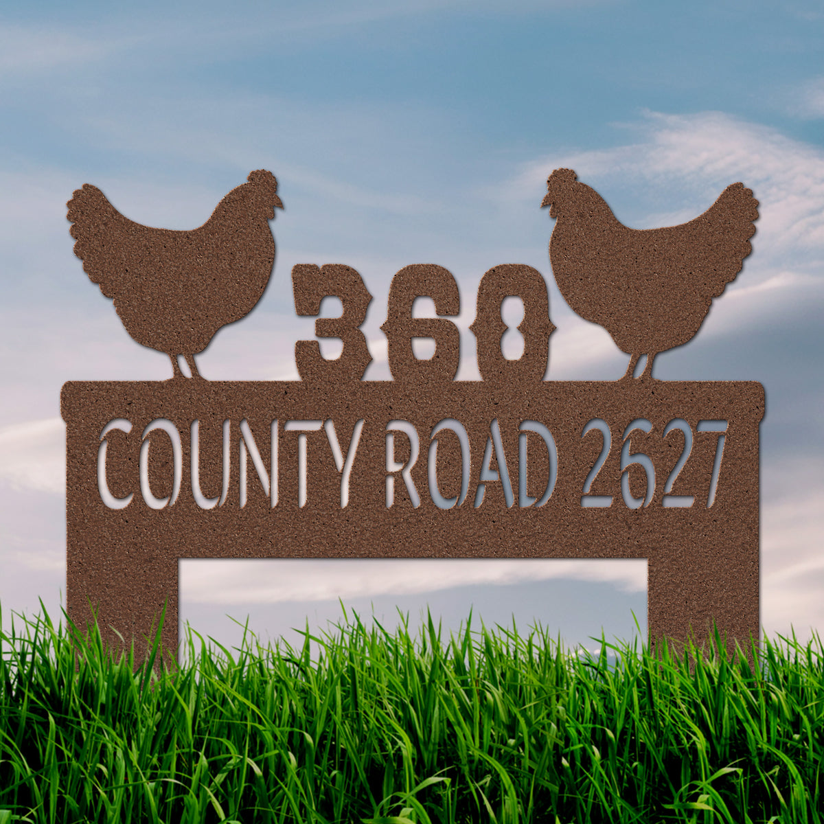 Chicken Yard Address Sign
