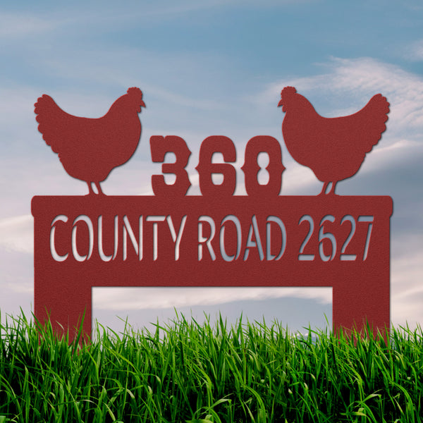 Chicken Yard Address Sign