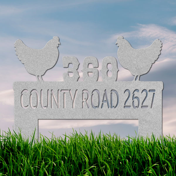 Chicken Yard Address Sign