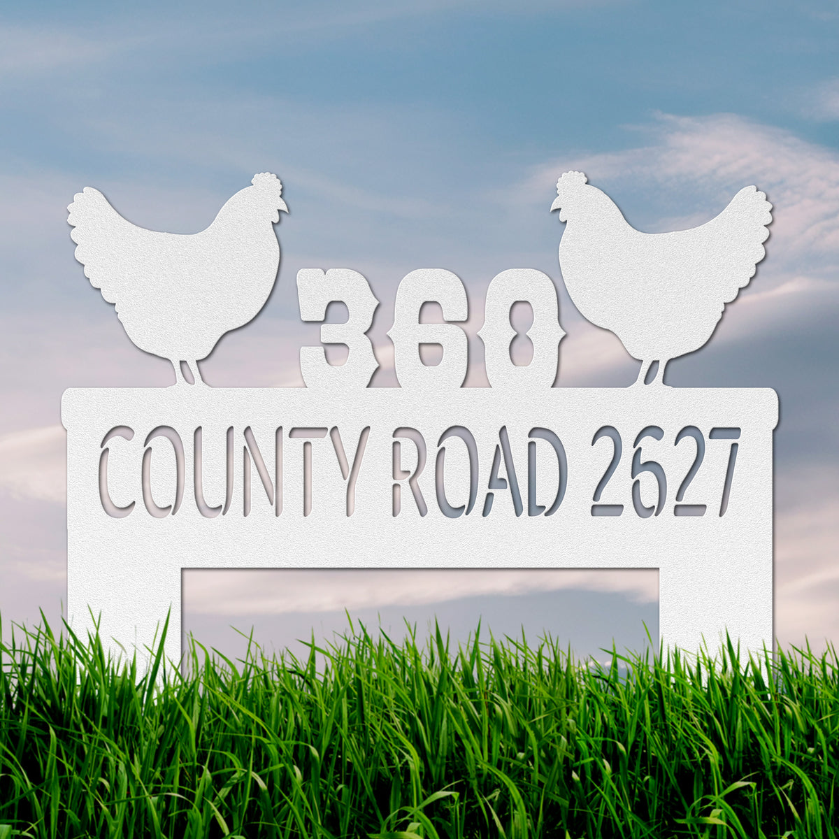 Chicken Yard Address Sign
