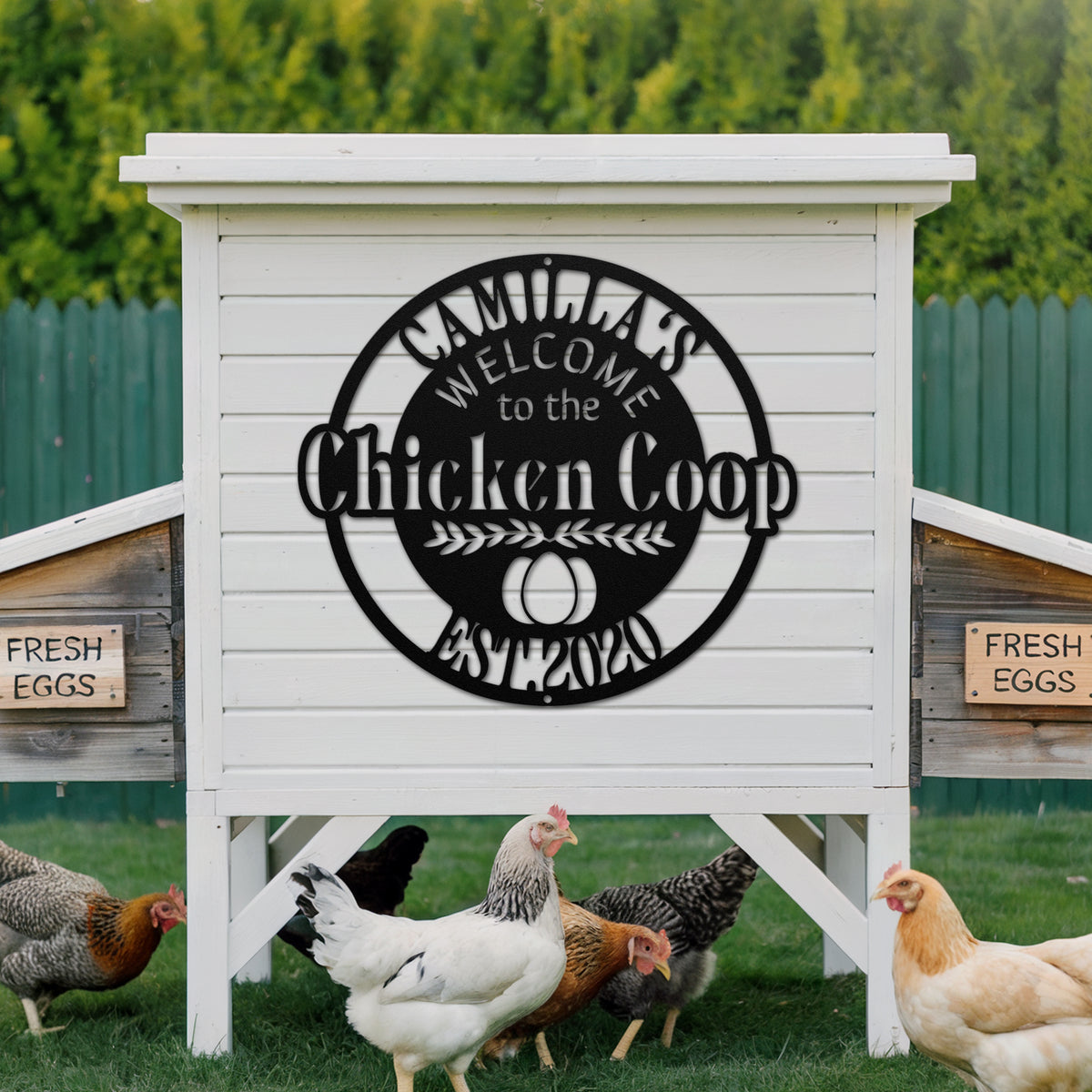 Chicken Coop Welcome Sign