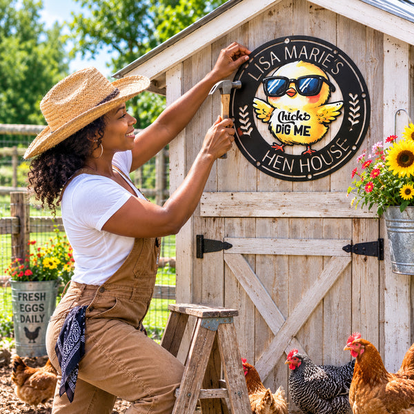 Chick's Dig Me - Multicolor Sign