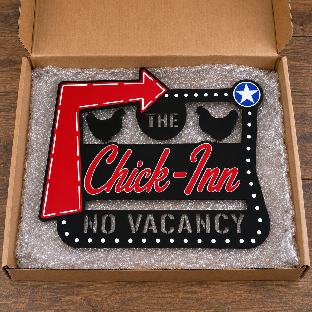 The New Chick-Inn | Multicolor Chicken Coop Sign