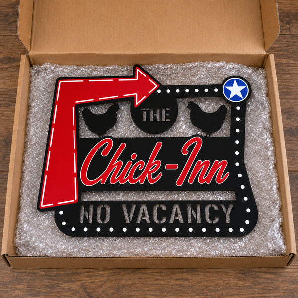 The New Chick-Inn | Multicolor Chicken Coop Sign