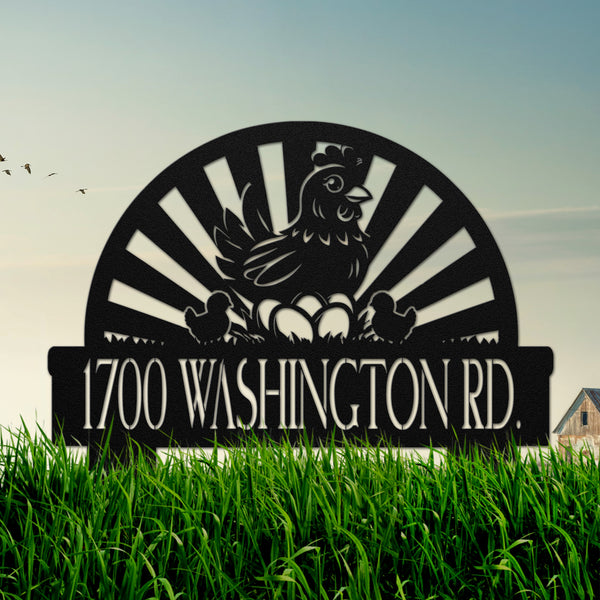Coopstead Yard Address Sign