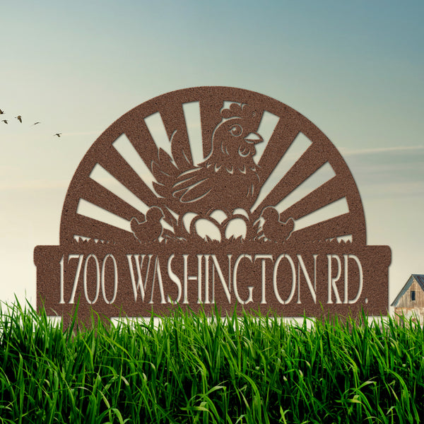 Coopstead Yard Address Sign