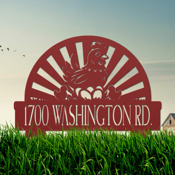 Coopstead Yard Address Sign
