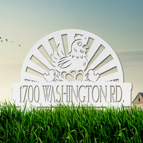 Coopstead Yard Address Sign