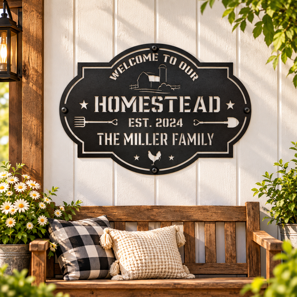 Homestead - Metal Farm Sign