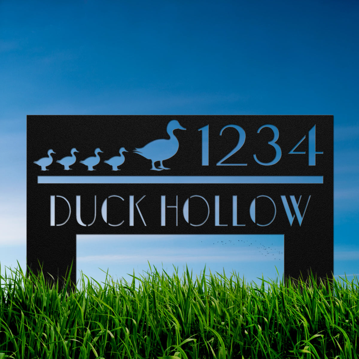 Duck Hollow Yard Address Sign