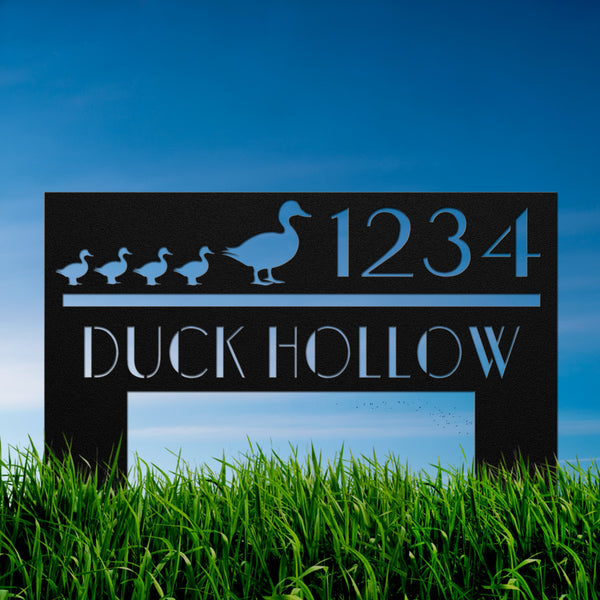 Duck Hollow Yard Address Sign