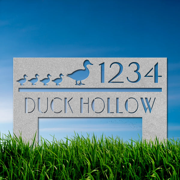 Duck Hollow Yard Address Sign