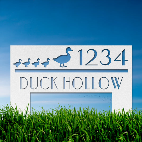 Duck Hollow Yard Address Sign