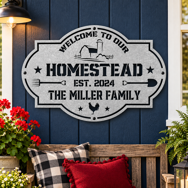 Homestead - Metal Farm Sign