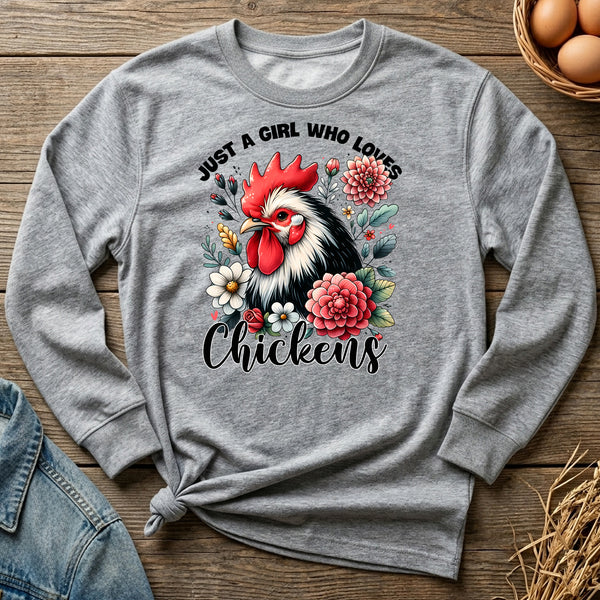 Just A Girl Who Loves Chickens Sweatshirt