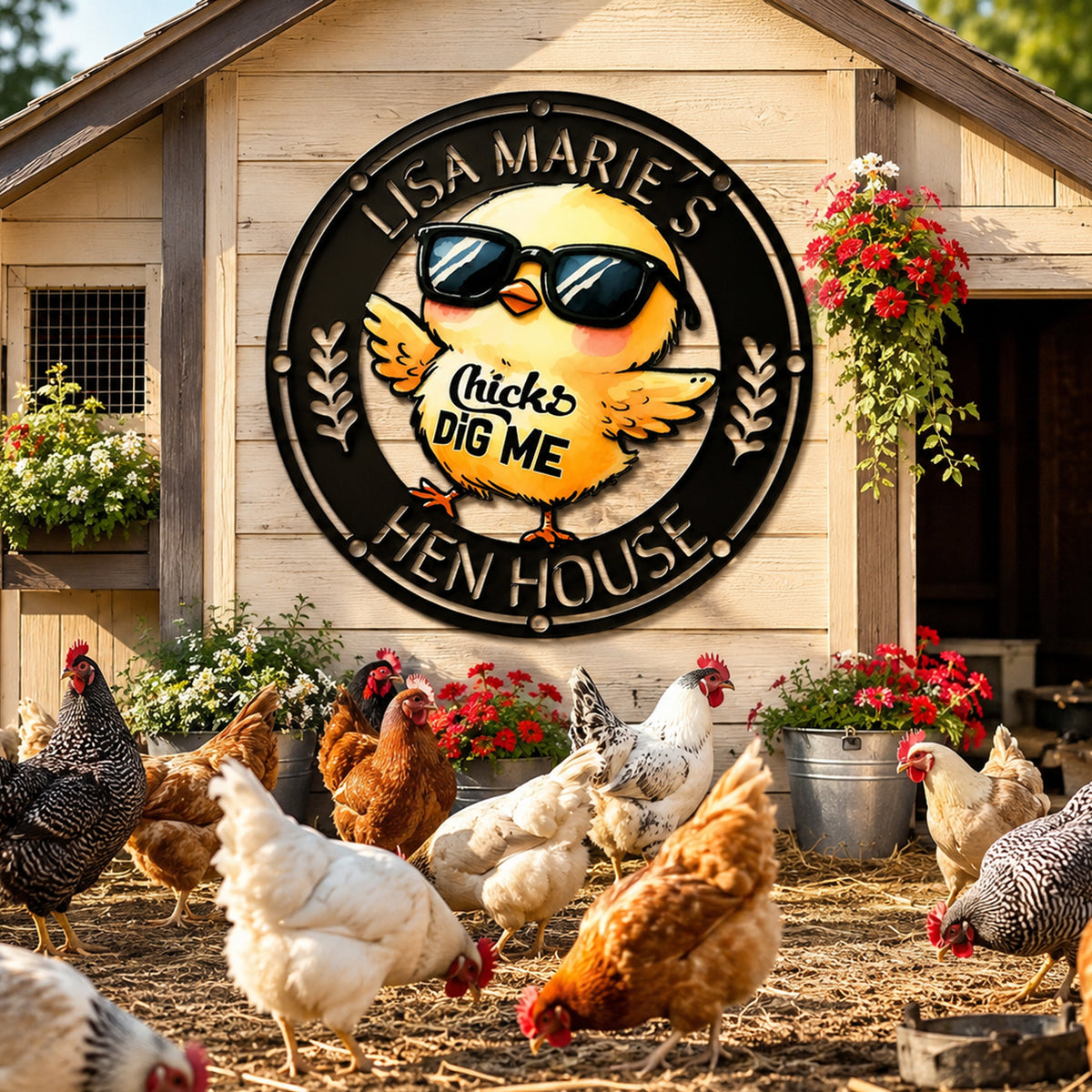 Chick's Dig Me - Multicolor Sign