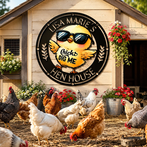 Chick's Dig Me - Multicolor Sign