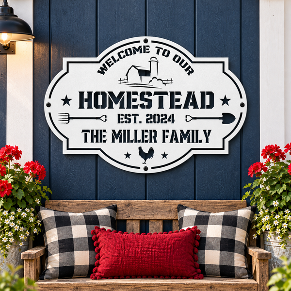 Homestead - Metal Farm Sign