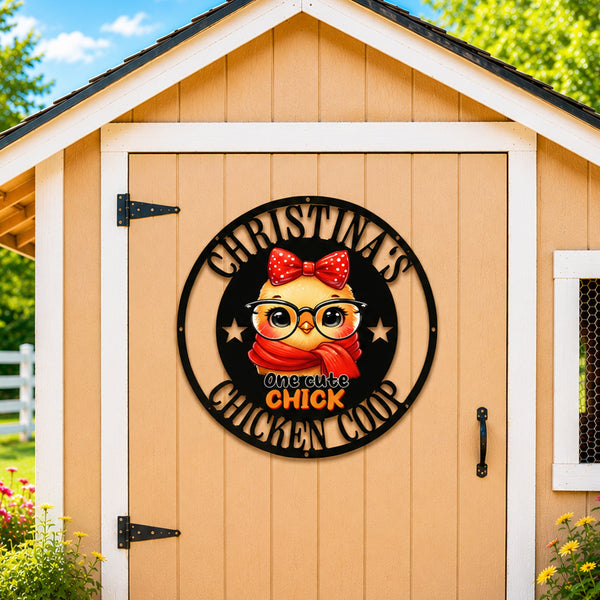 One Cute Chick - Multicolor Sign