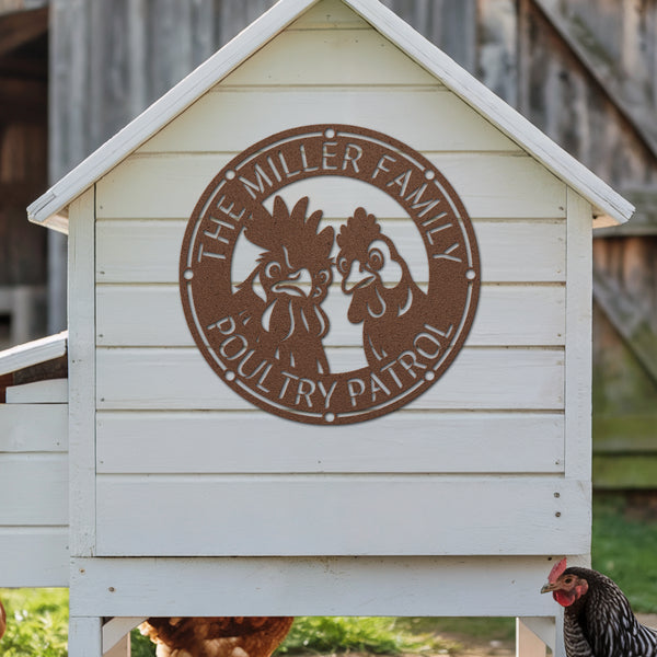 Poutry Sign Poultry Patrol – Chicken Coop Signs