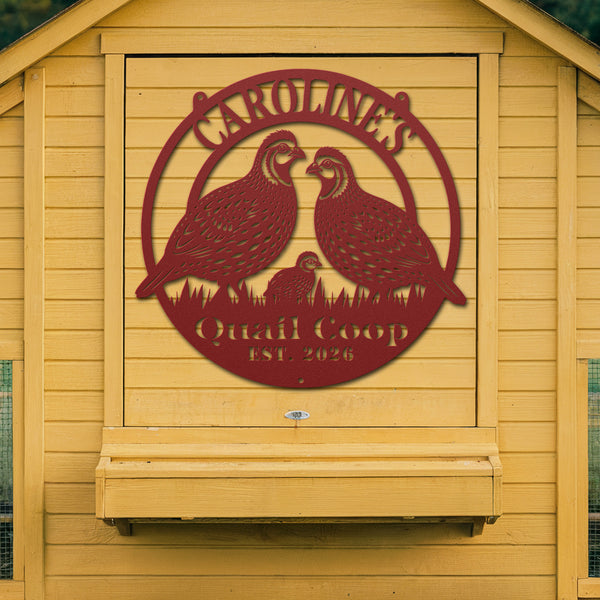 Quail Coop Sign