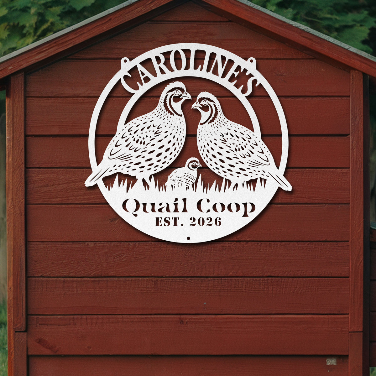 Quail Coop Sign