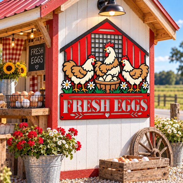 Egg Stand - Chicken Coop Sign