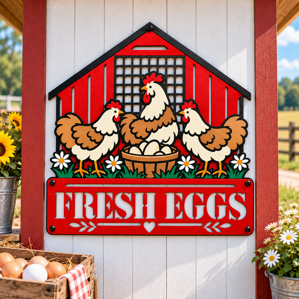 Egg Stand - Chicken Coop Sign