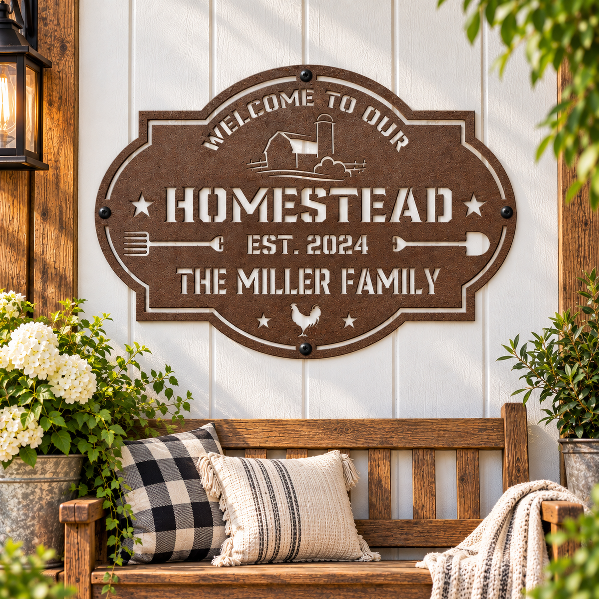 Homestead - Metal Farm Sign