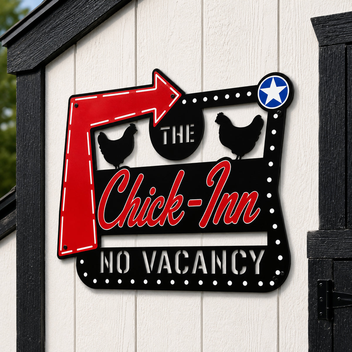 The New Chick-Inn | Multicolor Chicken Coop Sign